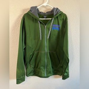 Patagonia men’s medium full zip hoody/sweatshirt green excellent condition